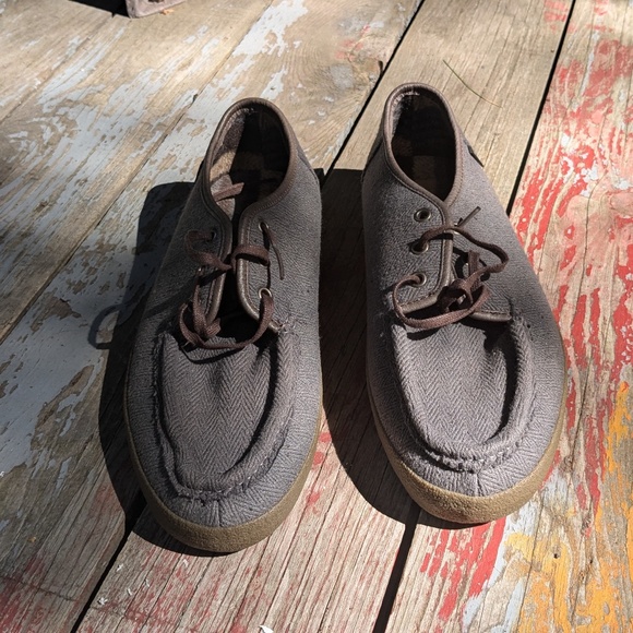 NEW MENS SNEAKERS VANS WASHBOARD ORIGINAL SURF SIDERS GREY/ESPRESSO SIZE 9 NWOT - Picture 3 of 7